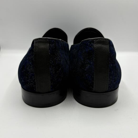 PAISLEY & GRAY Party Bow Velvet Spackle Formal Loafers Navy Blue Sz 12 - Picture 7 of 12